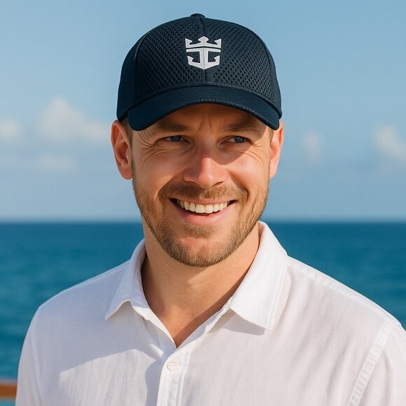 Royal Caribbean Cruise Line Mesh Baseball Cap Navy Adjustable Hat DMR Headwear - Picture 6 of 6